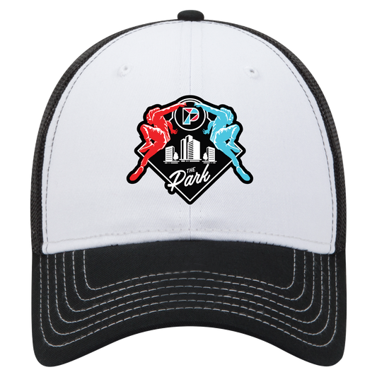 PARK Snapback Trucker Cap - Black/White (Embroidered)